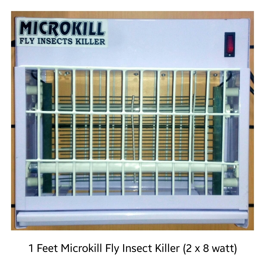 Microkill - 12" L X 4.75" B X 11" H White Insect Killer Machine, 16w Power, Effective Against Flies And Mosquitoes