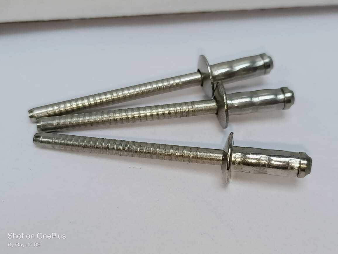 Ss 304 Multi-grip Rivets - Stainless Steel, 4-4.8mm Diameter, 10-50mm Length, Natural Finish | Vibration And Weather Resistant, Enhanced Corrosion Resistance