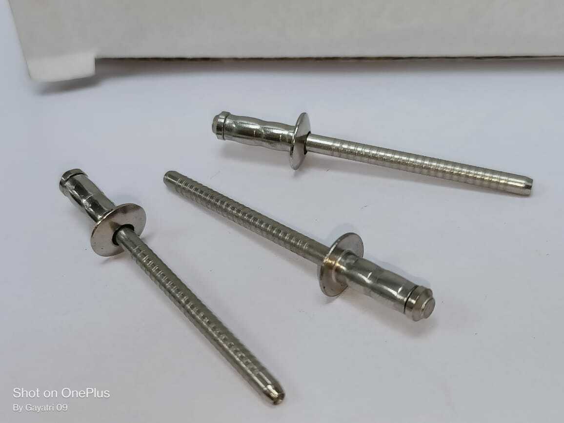 Ss 304 Multi-grip Rivets - Stainless Steel, 4-4.8mm Diameter, 10-50mm Length, Natural Finish | Vibration And Weather Resistant, Enhanced Corrosion Resistance