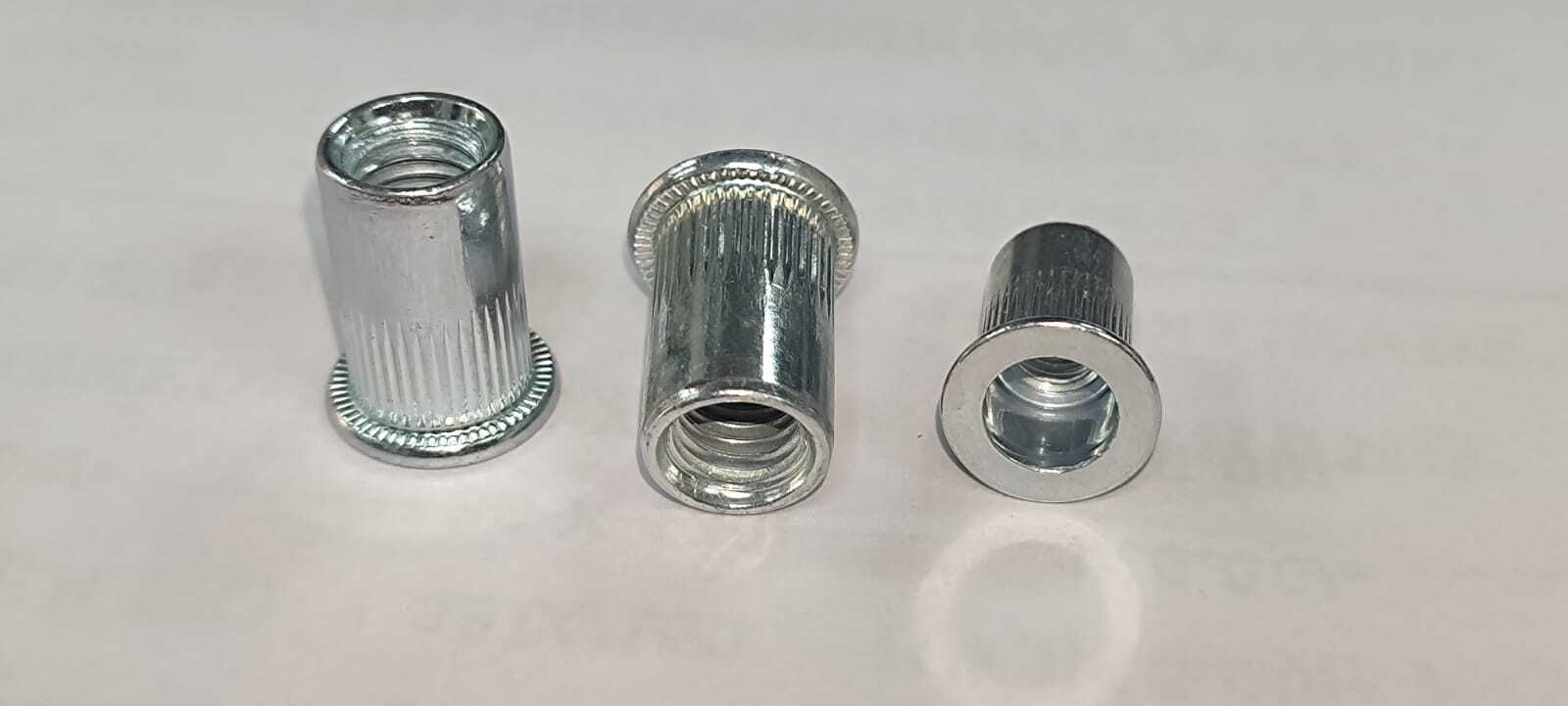 Insert Rivet Nuts - Zinc, Size M3 To M12 | 3mm To 12mm Height, Screw-in/hammer-in Insertion, External Protrusions Prevent Rotation