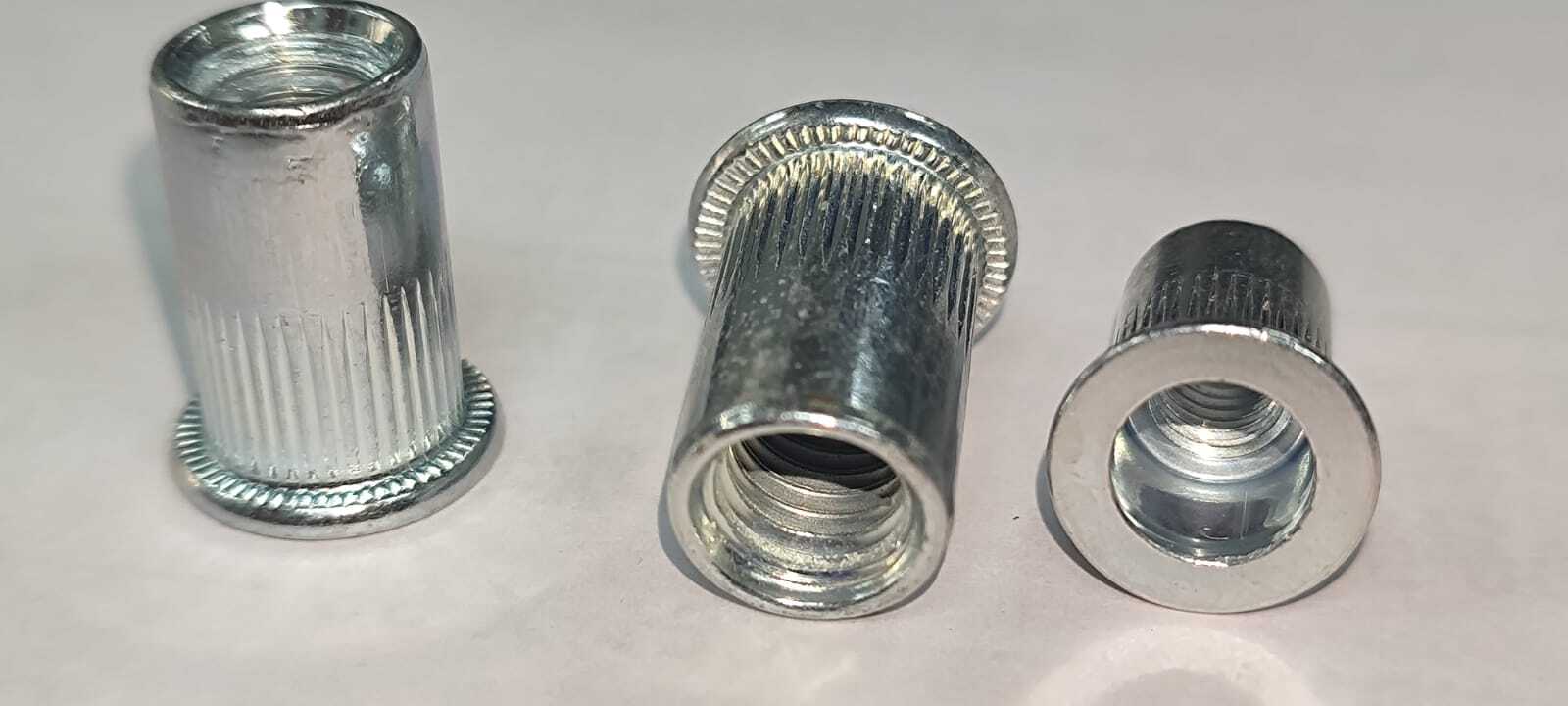 Insert Rivet Nuts - Zinc, Size M3 To M12 | 3mm To 12mm Height, Screw-in/hammer-in Insertion, External Protrusions Prevent Rotation