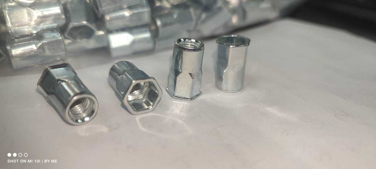 Insert Rivet Nuts - Zinc, Size M3 To M12 | 3mm To 12mm Height, Screw-in/hammer-in Insertion, External Protrusions Prevent Rotation