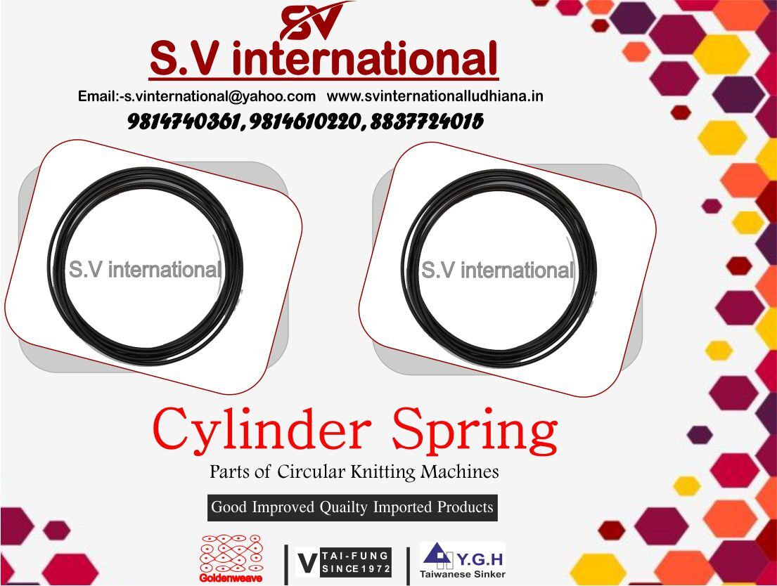 Cylinder Spring - Steel, 12mm | Highly Resistant To Corrosion, Durable For Industrial Textile Machines