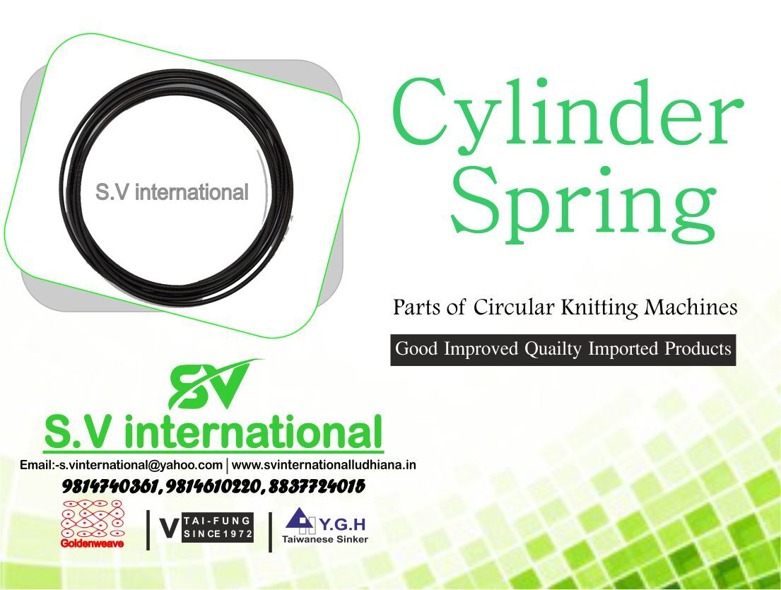 Cylinder Spring - Steel, 12mm | Highly Resistant To Corrosion, Durable For Industrial Textile Machines