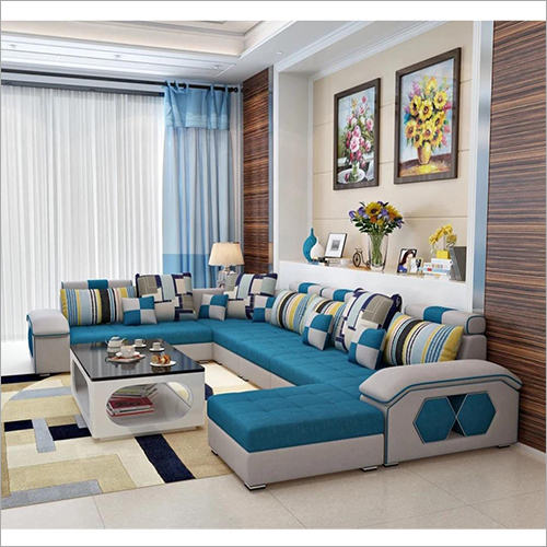 सेंटर टेबल के साथ 10 सीटर सोफा