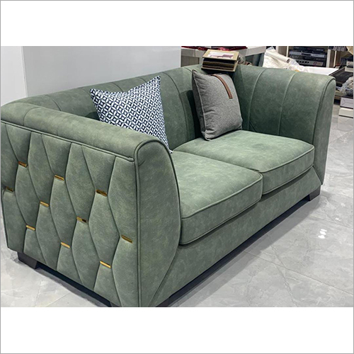 गोल्ड पिन होम फर्नीचर के साथ लीफ ग्रीन सोफा