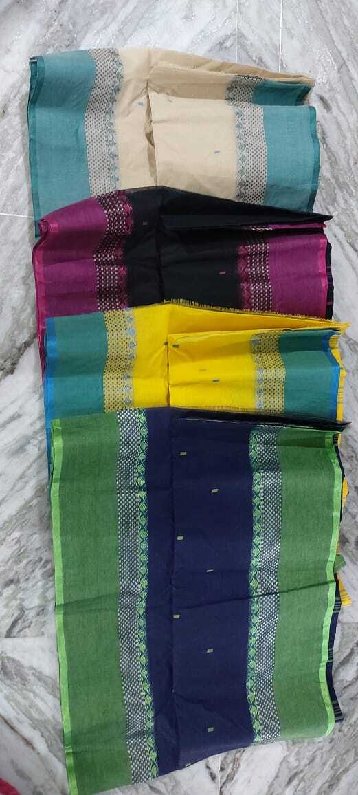 Multicolour Tant Saree