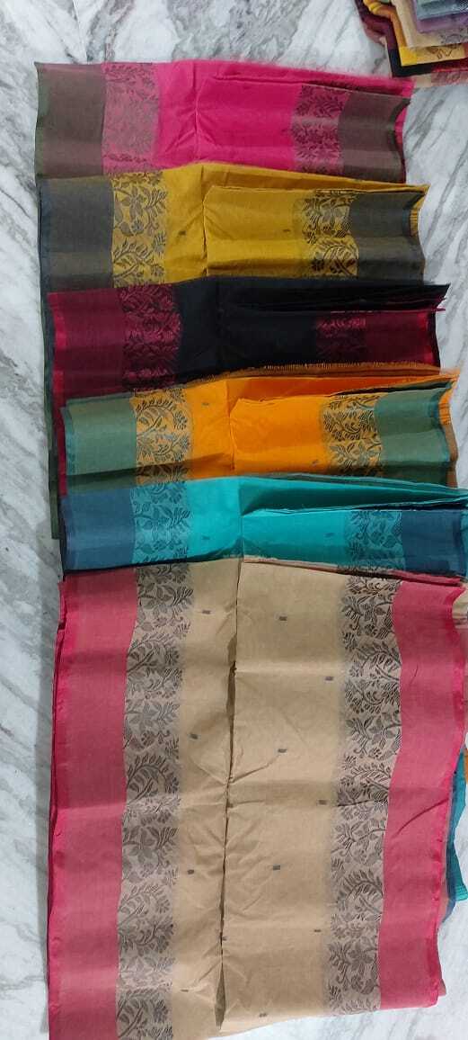Multicolour Tant Saree