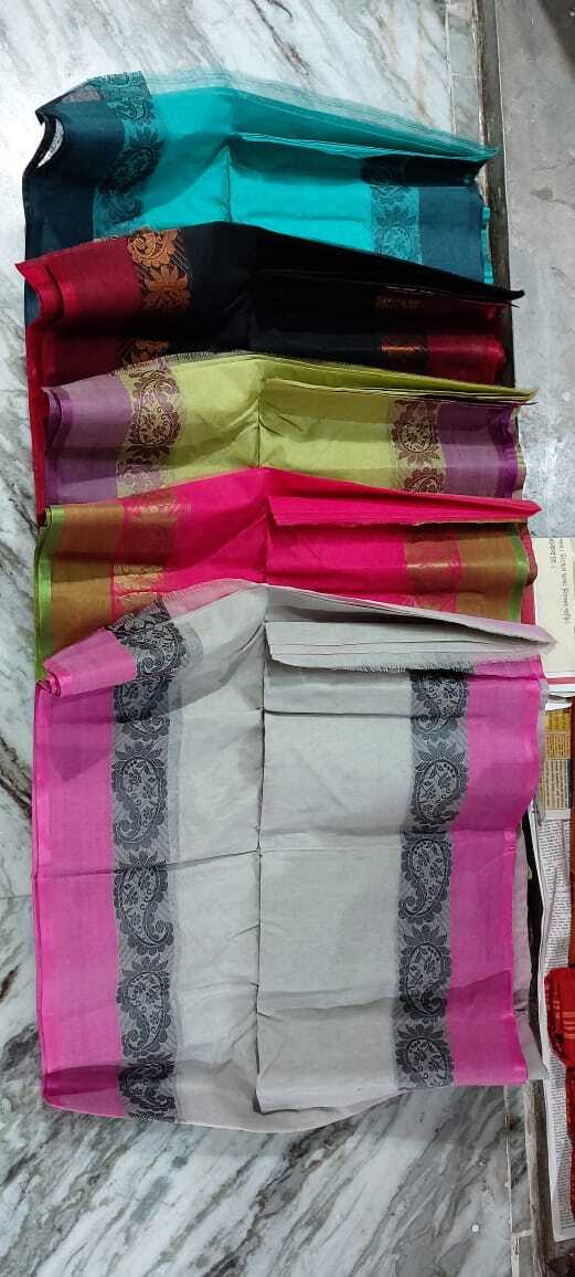 Multicolour Tant Saree