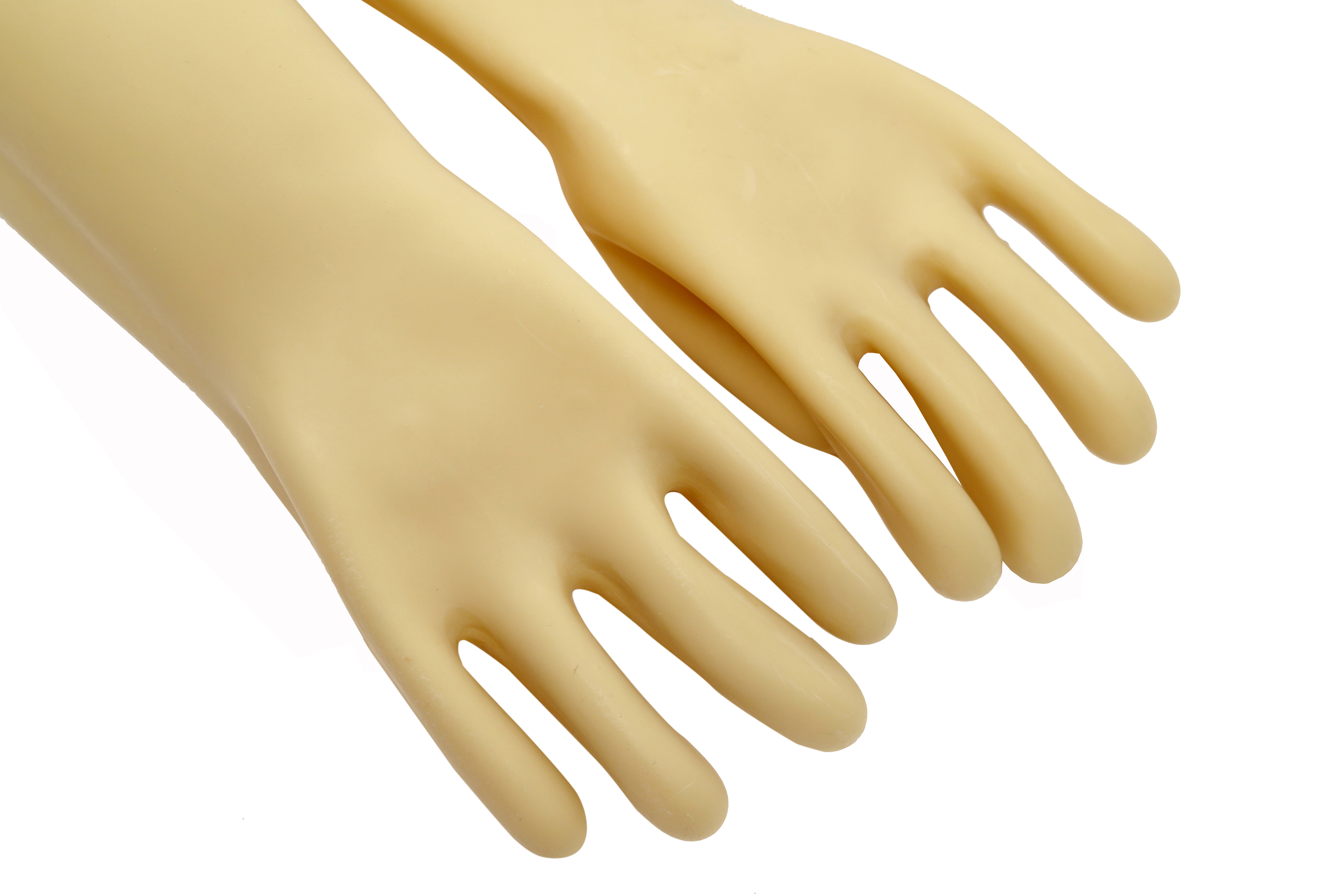 Safety Gloves - High-quality Rubber, Multiple Sizes Available, Yellow And Red | Ergonomic Fit, Textured Surface, Reinforced Cuffs, Chemical Resistant