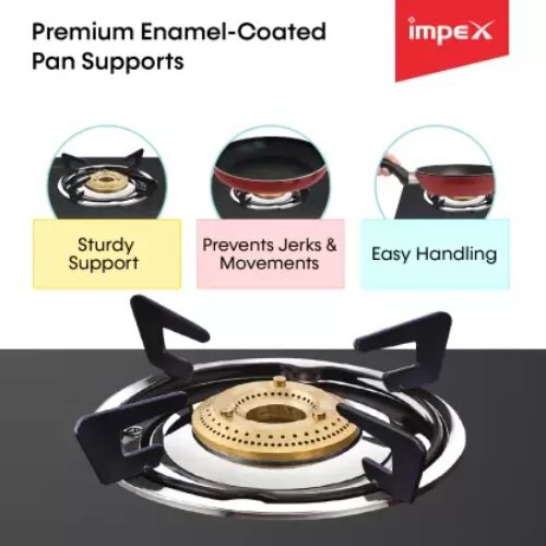 Aspira 2b Gas Stove - Durable Stainless Steel Body, 7mm Toughened Glass Top | Energy-efficient Brass Burners, Rust-free Design, Stringent Quality Checks