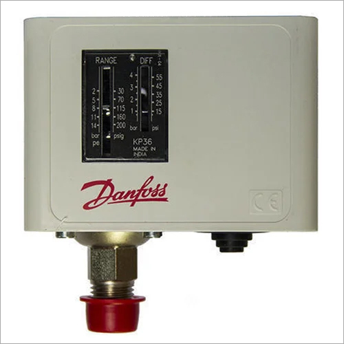 Danfoss Spdt Pressure Switch - Silver Contact, 7.5 Bar Pressure Range, Ip30 Enclosure Rating | Industrial Application, 0.34 Kg Net Weight, Max Test Pressure 22 Bar