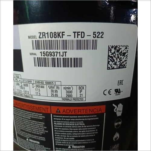 Black Copeland Zr144 Scroll Compressor