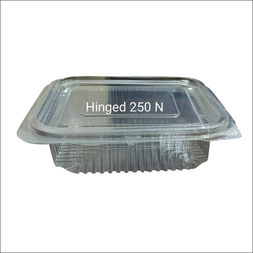 सफेद पारदर्शी टिका हुआ आयताकार बॉक्स