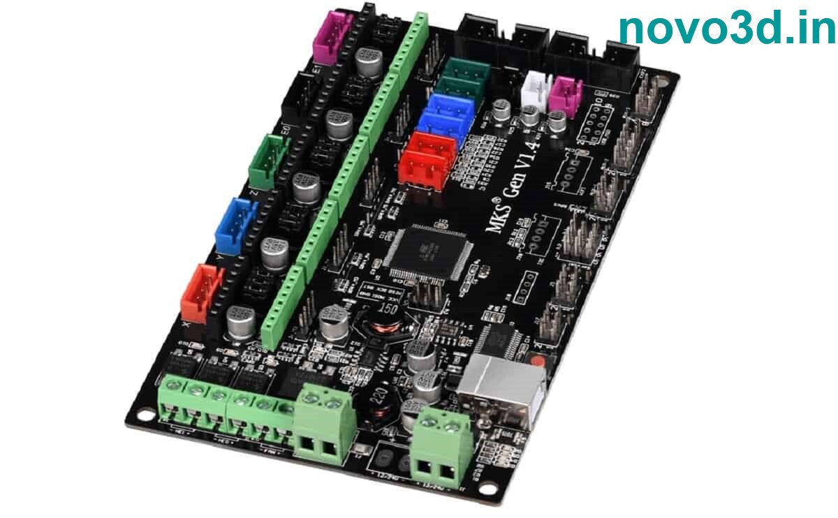 Mks Gen L V2.1 Integrated Controller - Black, 4-layer Pcb, Compatible With Ramps 1.4 & Mega2560 R | Supports 12v/24v, Multiple Stepper Drivers, & External Connections