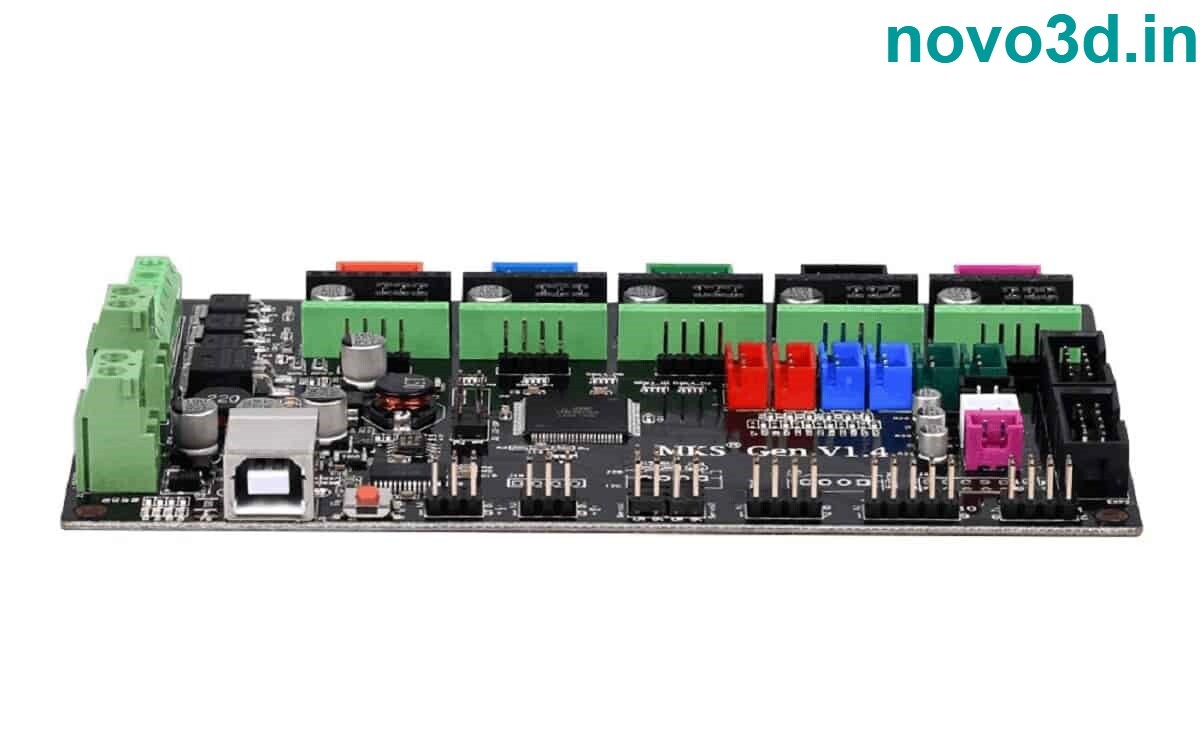 Mks Gen L V2.1 Integrated Controller - Black, 4-layer Pcb, Compatible With Ramps 1.4 & Mega2560 R | Supports 12v/24v, Multiple Stepper Drivers, & External Connections