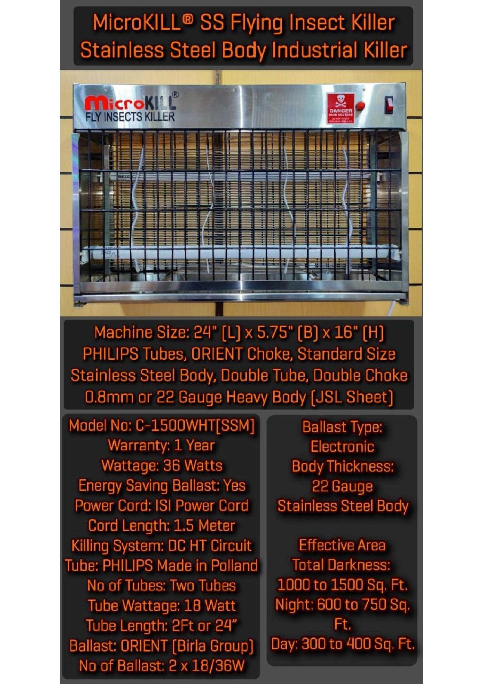 Microkill Insect Killer Machine S.s. - 2 Feet - Duration: 24 Hours