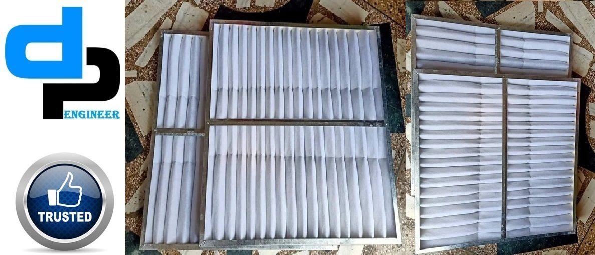 Ahu Filter - Non-woven Microfiber, 610x610x25/50/100/150/300 Mm, White | 95% Filtration Efficiency, High Dirt Holding Capacity, Suitable For Hospitals And Pharmaceutical Industries