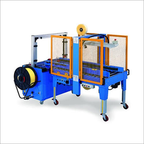 सेमी-ऑटोमैटिक ऑटोमैटिक स्ट्रैपिंग कम टैपिंग मशीन - कॉम्बो मॉडल