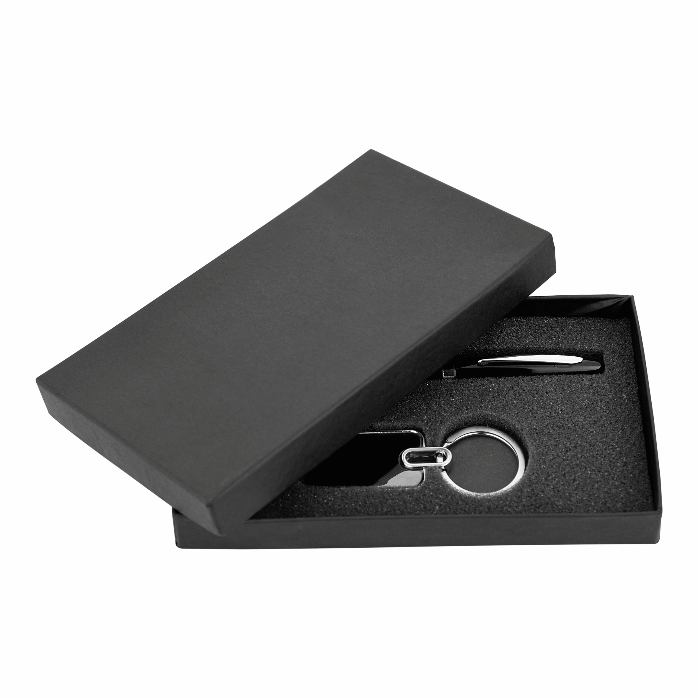 2 In 1 Pen Keychain Combo Gift Set Sr 103 Ruby - Black, Rectangle Design | Versatile Ruby Pen And Keychain For Industrial, Domestic, Personal Use