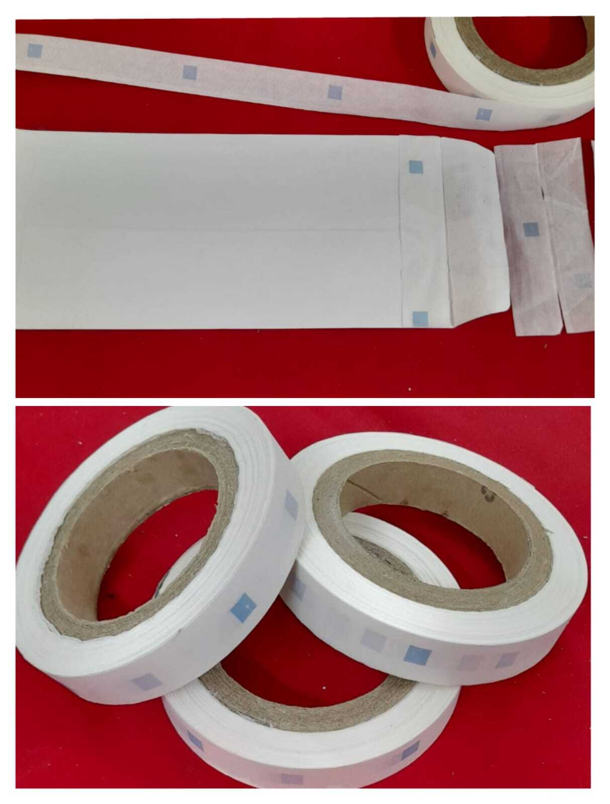 Plain White Strip Paper Roll - 15-20 Mm Width, Silicone Coated With 2mm Side Coating | Greaseproof, Waterproof, Recycled Craft Paper, 40 Gsm