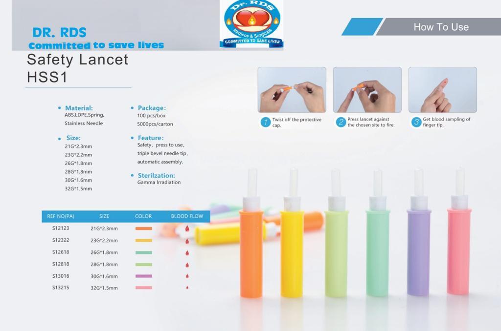 Safety Lancet Application: Hospitals