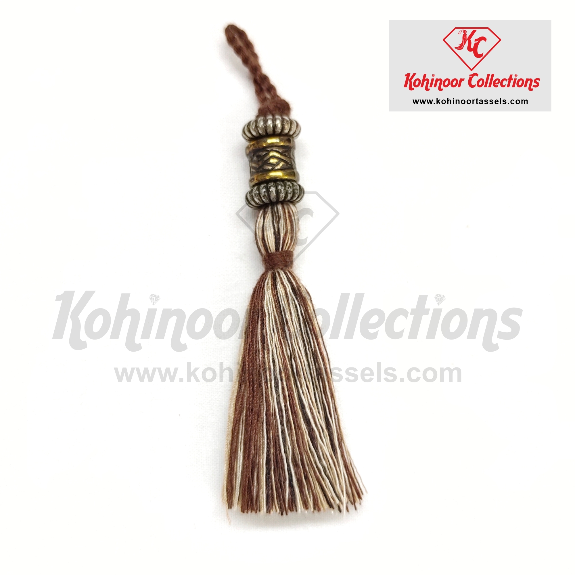 Multi Colors Tassel With Brass Beads