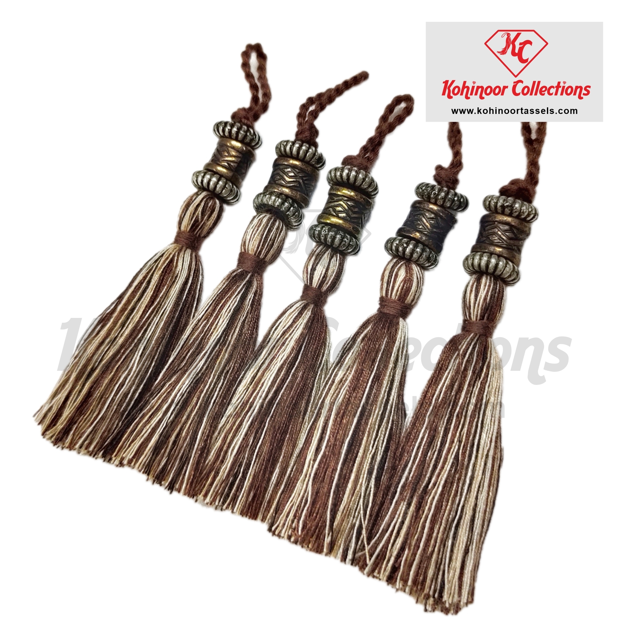 Multi Colors Tassel With Brass Beads