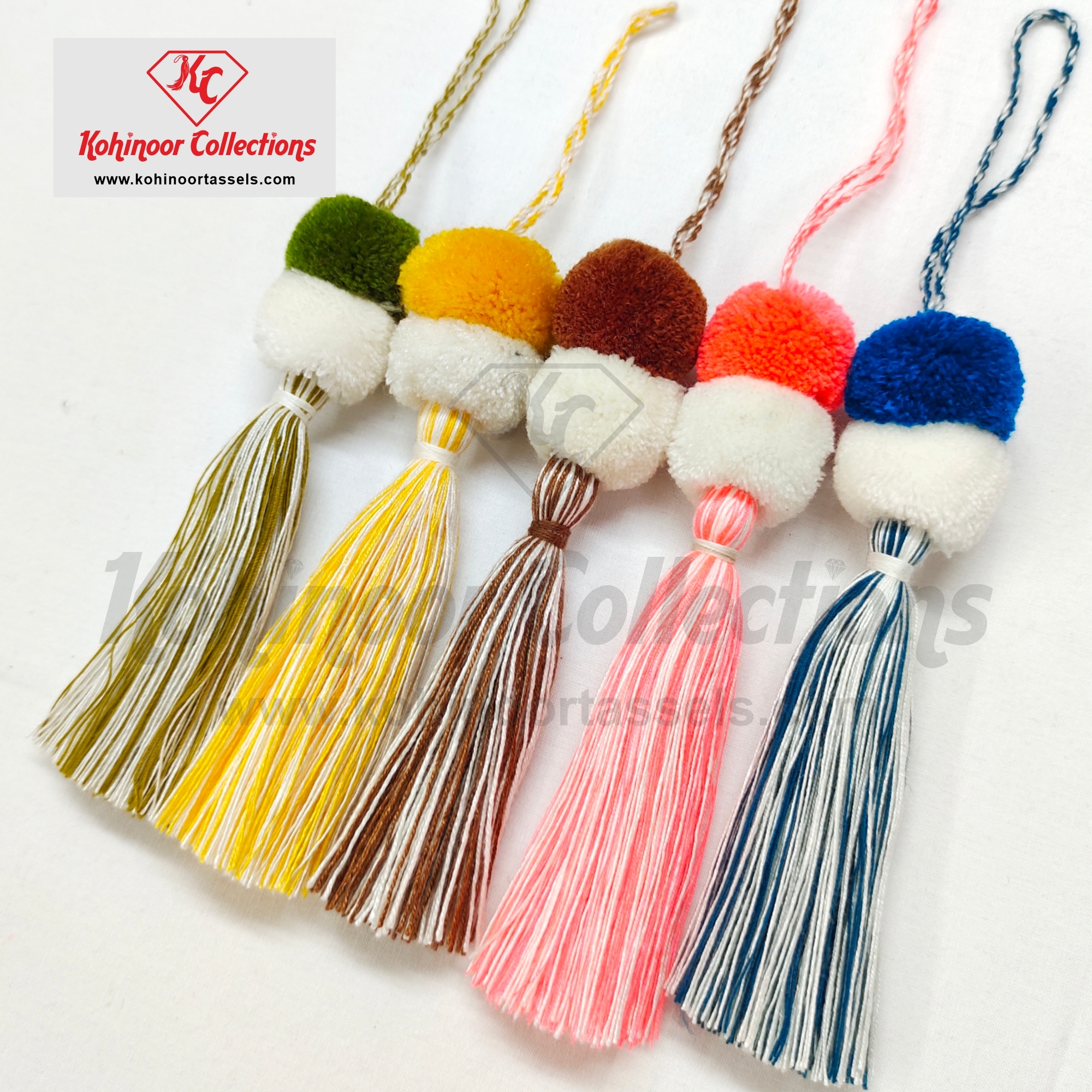 Pompom Tassel Multi Colors