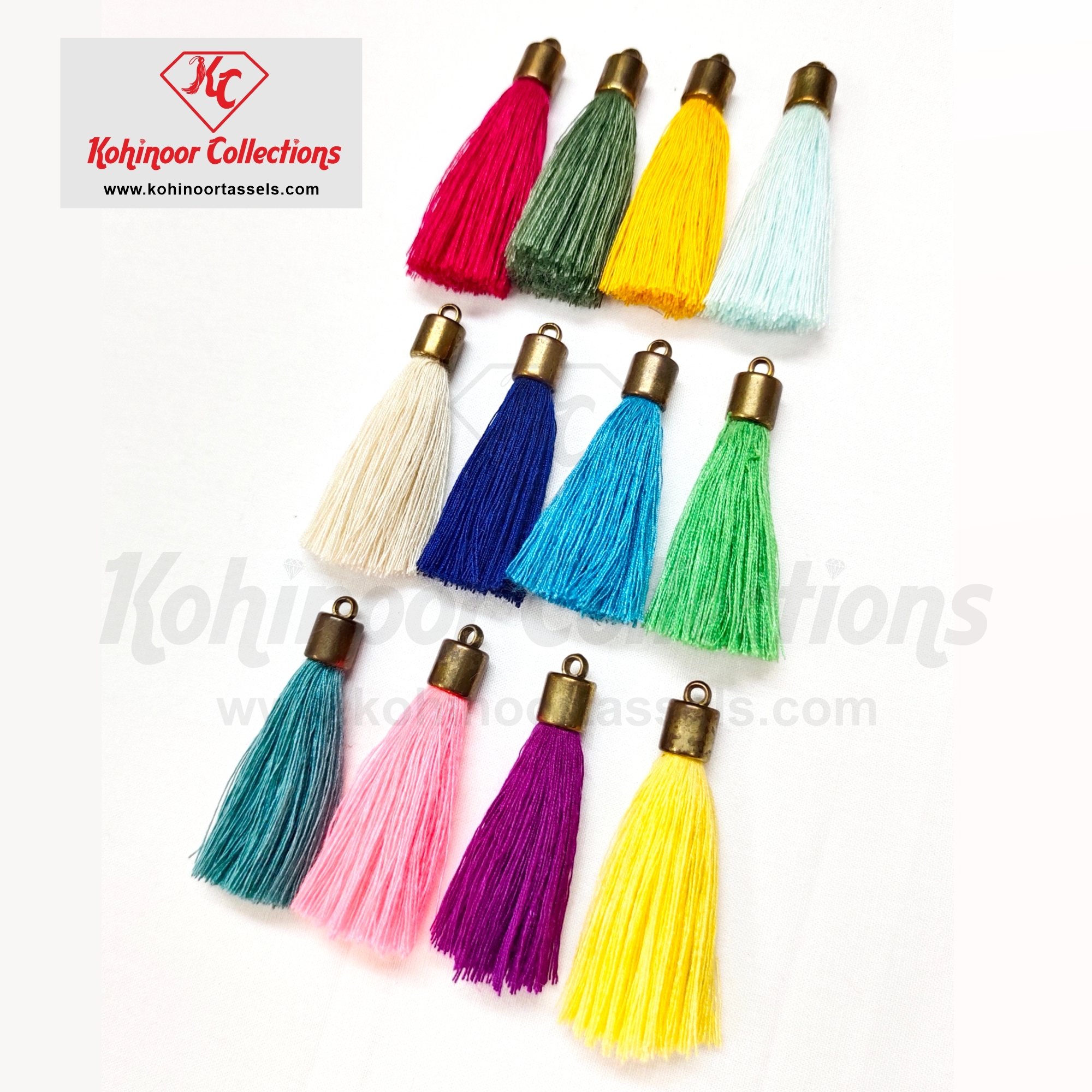 Spun Poly Tassels With Cap