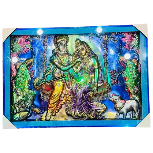 वुड राधा कृष्णा फोटो फ्रेम