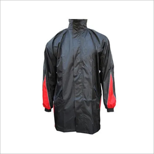 ब्लैक फुल स्लीव्स पुरुषों के रेनकोट