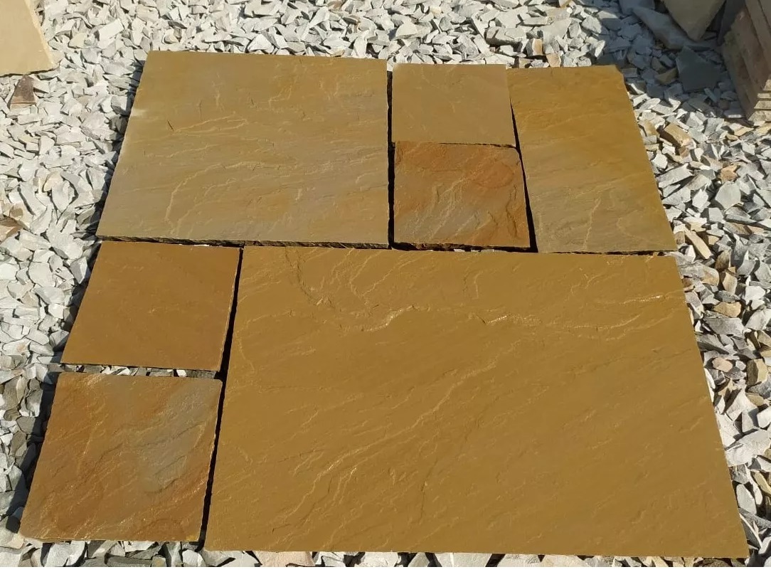 Sunset Buff Sandstone Paving Slabs - Application: Courtyard