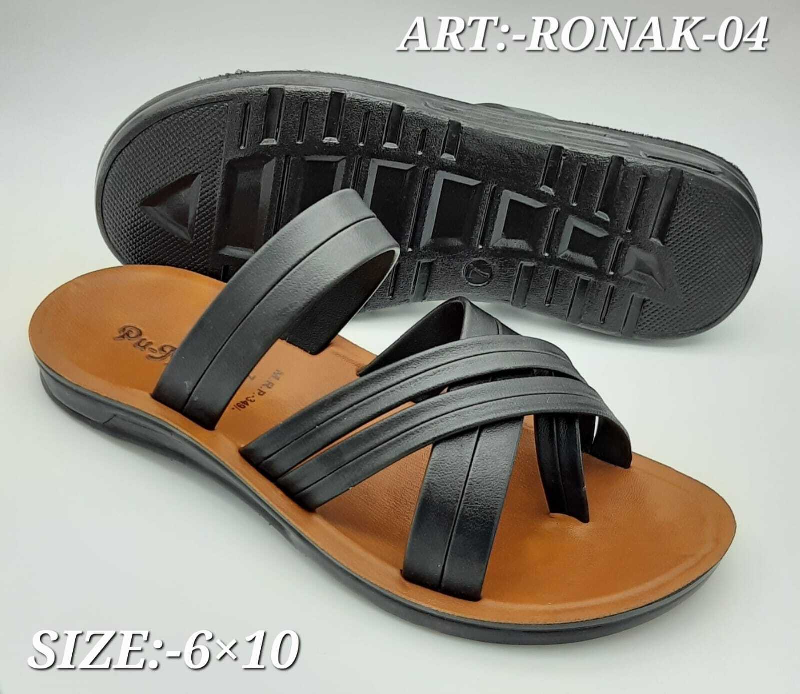 Mens Sandal - Pvc Sole, Brown Color | Comfortable Wear, Warranty Included