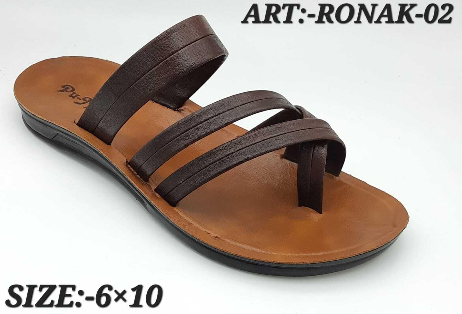 Mens Sandal - Pvc Sole, Brown Color | Comfortable Wear, Warranty Included