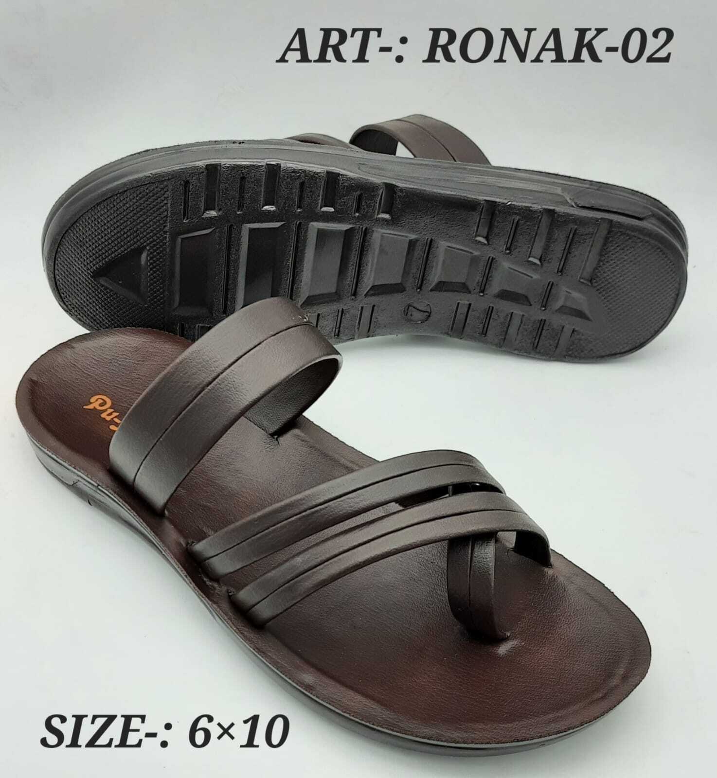 Mens Sandal - Pvc Sole, Brown Color | Comfortable Wear, Warranty Included