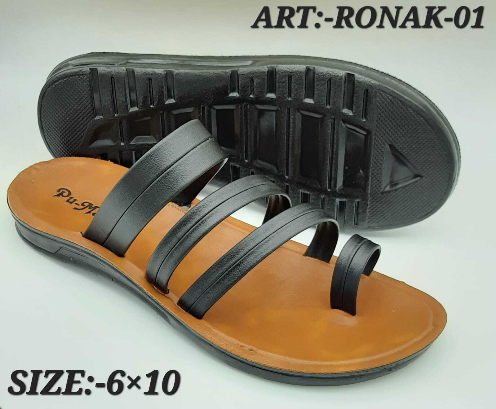 Mens Sandal - Pvc Sole, Brown Color | Comfortable Wear, Warranty Included