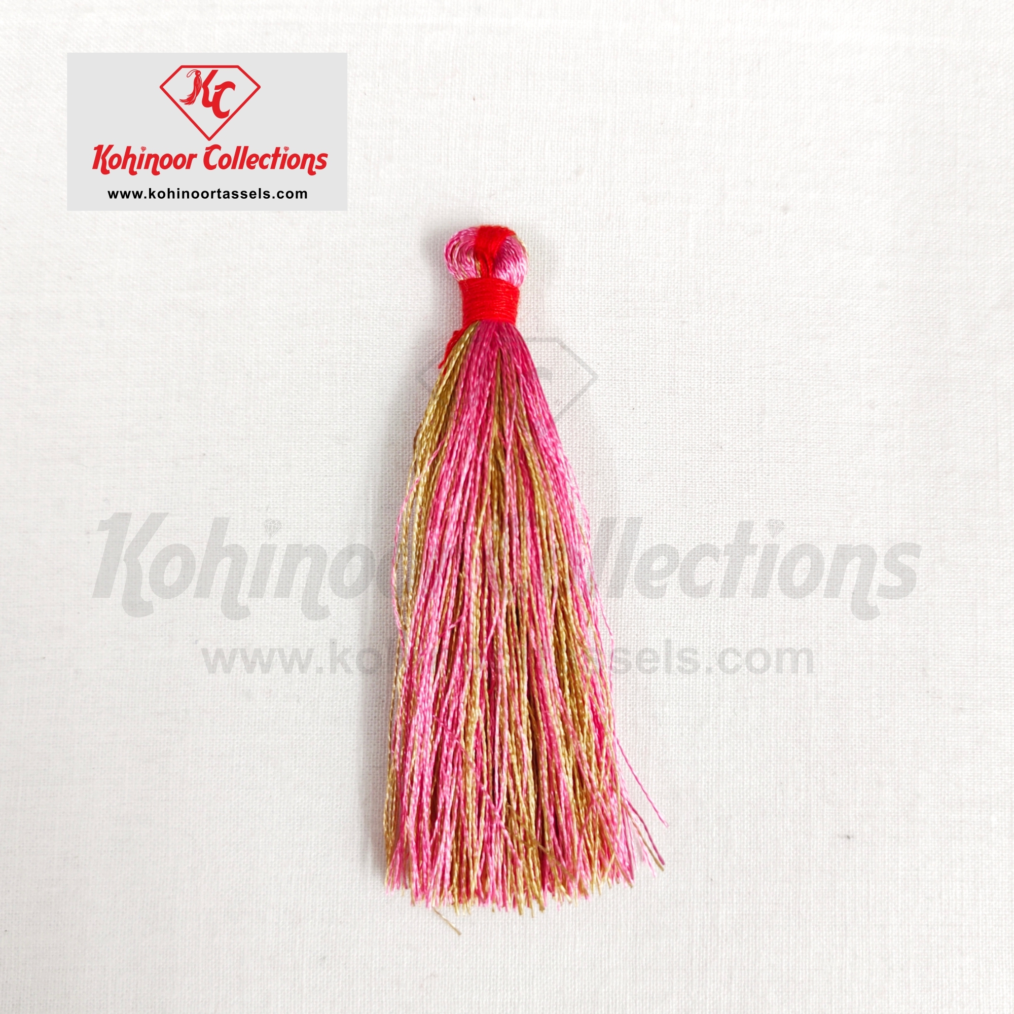 Multi Color Silk Tassel Golden And Pink