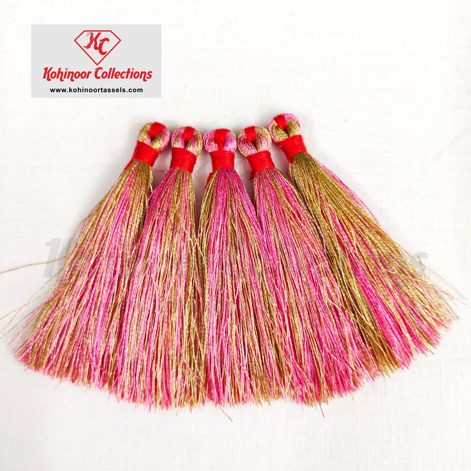 Multi Color Silk Tassel Golden And Pink