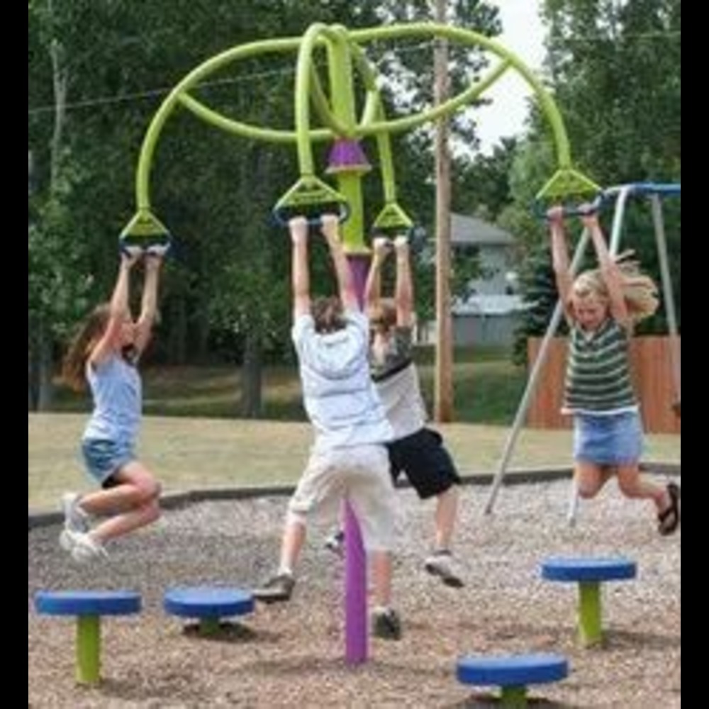 Hanging Merry Go Round - Frp & Metal, 6 Feet Diameter, 12 Feet Height | For Ages 3 To 12 Years, Custom Colors Available, Heavy Duty Ball Bearings