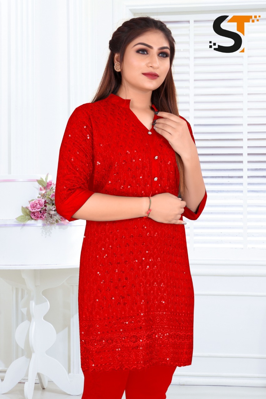 Reyon Fabric Chikan And  Sequins Work