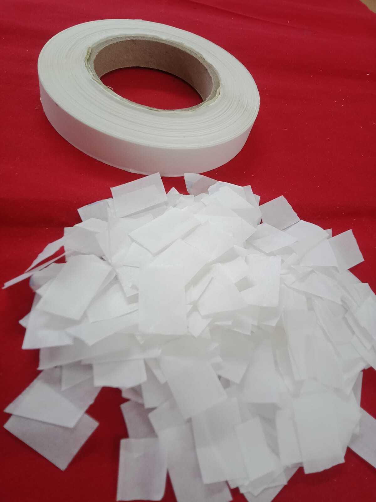 Plain White Confetti Blaster Paper - 40gsm, 15-20mm Size | Greaseproof, Waterproof Craft Paper, Ideal For Celebrations And Weddings