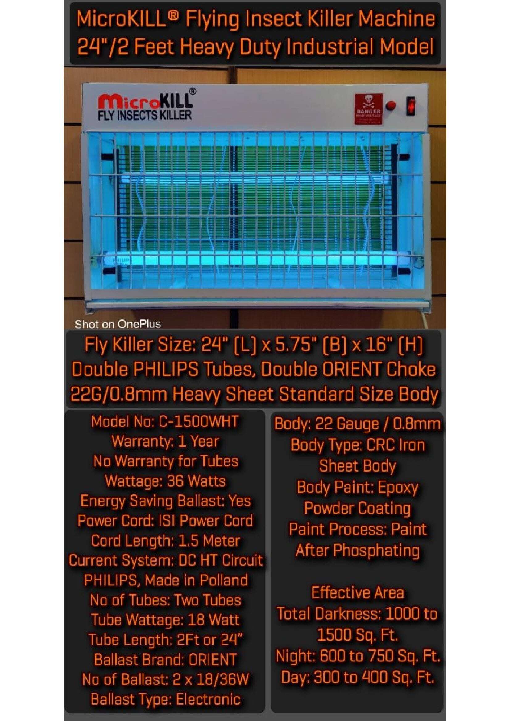 Microkill Insect Machine- 2 Feet - Duration: 24 Hours