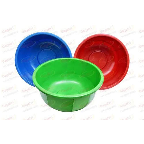 45 Ltr Gayatri Plastic Sumo Tub - PPCP Material, Circular Shape, Available in Red, Green, Blue | 50 pcs per Pack, Ideal for Home and Office Use