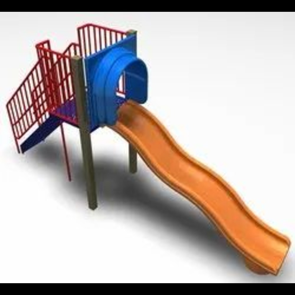 Frp Wave Slide - 10 Feet High, 15ft X 3ft Play Area | For Ages 3 To 14 Years, Durable Frp Material, Safe Outdoor Design