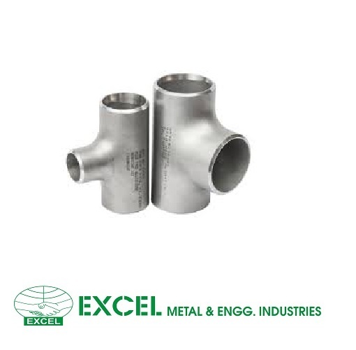 Stainless Steel Tee - Sus304/ss316 Grade, 3-way Shape, Silver Color, Butt Weld Connection, Astm/asme Standard, Polished Surface