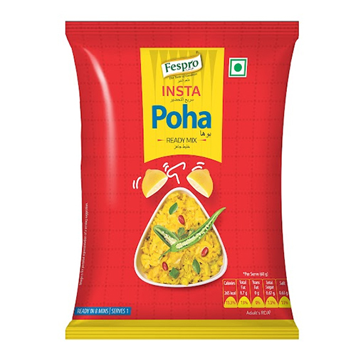 Insta Poha - Dried Snack, Gluten-free, Low-fat, Low-salt, Sugar-free | Rich In Essential Vitamins, Packed With High-quality Packaging