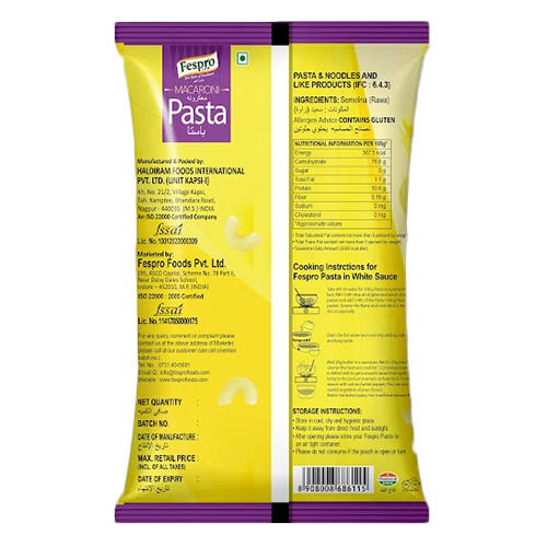 Pasta Macaroni 200 Gm - 200 Gm Durum Wheat, Dried Style, 24 Months Shelf Life | Versatile Packaging Options For Nutritious Meals