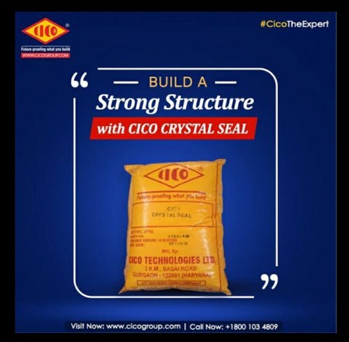 CICO CRYSTALSEAL - White Crystal Powder Waterproofing Admixture | Unique Chemical Treatment for Concrete, Catalytic Crystalline Growth