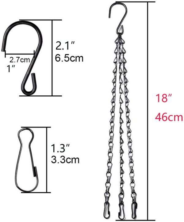 Black Basket Hanging Chains